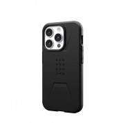 Urban Armor Gear Civilian MagSafe Case - удароустойчив хибриден кейс с MagSafe за iPhone 15 Pro (черен) 3