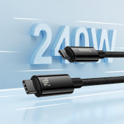 Baseus Tungsten Gold USB-C to USB-C Cable 240W (CAWJ040101) - кабел с бързо зареждане за устройства с USB-C порт (200 см) (черен)  3