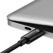 Baseus Tungsten Gold USB-C to USB-C Cable 240W (CAWJ040101) - кабел с бързо зареждане за устройства с USB-C порт (200 см) (черен)  2