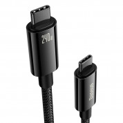 Baseus Tungsten Gold USB-C to USB-C Cable 240W (CAWJ040101) - кабел с бързо зареждане за устройства с USB-C порт (200 см) (черен)  1