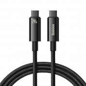 Baseus Tungsten Gold USB-C to USB-C Cable 240W (CAWJ040101) - кабел с бързо зареждане за устройства с USB-C порт (200 см) (черен) 