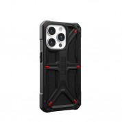 Urban Armor Gear Monarch Kevlar Case - удароустойчив хибриден кейс за iPhone 15 Pro (черен-кевлар) 4