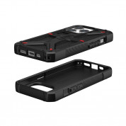Urban Armor Gear Monarch Kevlar Case - удароустойчив хибриден кейс за iPhone 15 Pro (черен-кевлар) 1