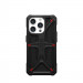 Urban Armor Gear Monarch Kevlar Case - удароустойчив хибриден кейс за iPhone 15 Pro (черен-кевлар) 3