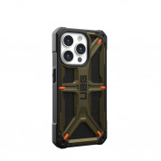 Urban Armor Gear Monarch Kevlar Case - удароустойчив хибриден кейс за iPhone 15 Pro (платинен) 4