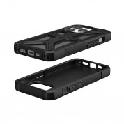 Urban Armor Gear Monarch Case - удароустойчив хибриден кейс за iPhone 15 Pro (черен-карбон) 1