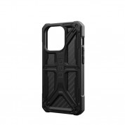 Urban Armor Gear Monarch Case - удароустойчив хибриден кейс за iPhone 15 Pro (черен-карбон) 12