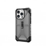 Urban Armor Gear Plasma Case - удароустойчив хибриден кейс за iPhone 15 Pro (черен-прозрачен) 3