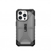 Urban Armor Gear Plasma Case - удароустойчив хибриден кейс за iPhone 15 Pro (черен-прозрачен) 2