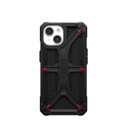 Urban Armor Gear Monarch Kevlar Case - удароустойчив хибриден кейс за iPhone 15 (черен-кевлар) 2