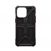 Urban Armor Gear Monarch Kevlar Case - удароустойчив хибриден кейс за iPhone 15 Pro Max (черен-кевлар) 11
