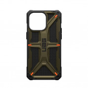 Urban Armor Gear Monarch Kevlar Case - удароустойчив хибриден кейс за iPhone 15 Pro Max (платинен) 11