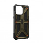 Urban Armor Gear Monarch Kevlar Case - удароустойчив хибриден кейс за iPhone 15 Pro Max (платинен) 13