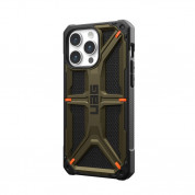 Urban Armor Gear Monarch Kevlar Case - удароустойчив хибриден кейс за iPhone 15 Pro Max (платинен) 3