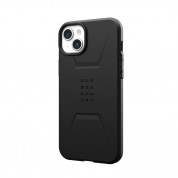 Urban Armor Gear Civilian MagSafe Case - удароустойчив хибриден кейс с MagSafe за iPhone 15 Plus (черен) 3
