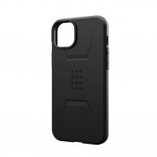 Urban Armor Gear Civilian MagSafe Case - удароустойчив хибриден кейс с MagSafe за iPhone 15 Plus (черен) 12