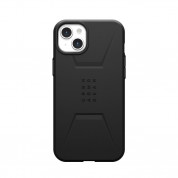 Urban Armor Gear Civilian MagSafe Case - удароустойчив хибриден кейс с MagSafe за iPhone 15 Plus (черен) 2