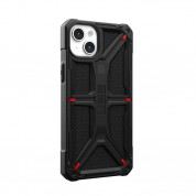 Urban Armor Gear Monarch Kevlar Case - удароустойчив хибриден кейс за iPhone 15 Plus (черен-кевлар) 4