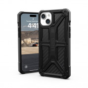 Urban Armor Gear Monarch Case - удароустойчив хибриден кейс за iPhone 15 Plus (черен-карбон)