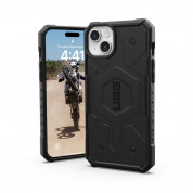 Urban Armor Gear Pathfinder MagSafe Case - удароустойчив хибриден кейс за iPhone 15 Plus (черен)