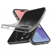 Spigen Crystal Flex Case - тънък качествен силиконов (TPU) калъф за iPhone 15 Plus (прозрачен)  6