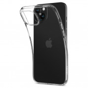 Spigen Crystal Flex Case - тънък качествен силиконов (TPU) калъф за iPhone 15 Plus (прозрачен)  5