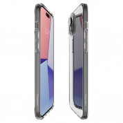 Spigen Crystal Flex Case - тънък качествен силиконов (TPU) калъф за iPhone 15 Plus (прозрачен)  9