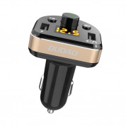 Dudao R2Pro Car Charger Bluetooth FM Transmitter - блутут FM трансмитер и зарядно за кола за мобилни устройства (черен)