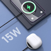 Dudao USB-C Magnetic Wireless Qi Charger 15W - поставка (пад) за безжично зареждане за iPhone с Magsafe (черен) 6