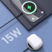 Dudao USB-C Magnetic Wireless Qi Charger 15W - поставка (пад) за безжично зареждане за iPhone с Magsafe (черен) 7