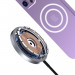 Dudao USB-C Magnetic Wireless Qi Charger 15W - поставка (пад) за безжично зареждане за iPhone с Magsafe (черен) 3
