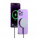 Dudao USB-C Magnetic Wireless Qi Charger 15W - поставка (пад) за безжично зареждане за iPhone с Magsafe (черен) 4