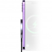 Dudao USB-C Magnetic Wireless Qi Charger 15W - поставка (пад) за безжично зареждане за iPhone с Magsafe (черен) 8