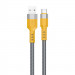 Dudao L23AC  USB-A to USB-C Cable 120W - здрав кабел с въжена оплетка с бързо зареждане за устройства с USB-C порт (100 см) (сив-жълт) 1