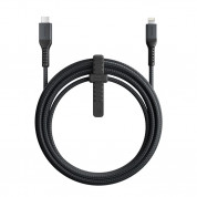 Nomad Kevlar USB-C to Lightning Cable v2 - здрав кевларен кабел за устройства с Lightning порт (300 см) (черен)