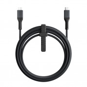 Nomad Kevlar USB-C to USB-C Charging Cable v2 100W - здрав кевларен USB-C към USB-C кабел за MacBook и устройства с USB-C порт (300 см) (черен)