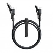 Nomad Kevlar USB-C to Universal Cable v2 - здрав кевларен кабел за устройства с USB-A, microUSB и USB-C порт (150 см) (черен)