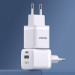 Dudao A13Pro GaN Fast Wall Charger 33W - захранване за ел. мрежа с USB-A и USB-C изходи и технология за бързо зареждане (бял) 2
