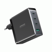 Joyroom GaN Fast Wall Charger 140W - захранване за ел. мрежа за лаптопи, смартфони и таблети с 1xUSB-A и 3xUSB-C изходи с технология за бързо зареждане и USB-C кабел  (черен) 2