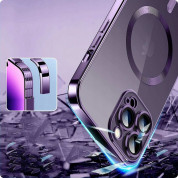 Tech-Protect MagShine MagSafe Case - тънък силиконов (TPU) калъф с MagSafe за iPhone 15 (черен-прозрачен) 3