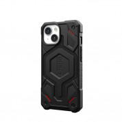 Urban Armor Gear Monarch Pro Kevlar Case - удароустойчив хибриден кейс с MagSafe за iPhone 15 (черен-кевлар) 3