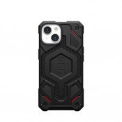 Urban Armor Gear Monarch Pro Kevlar Case - удароустойчив хибриден кейс с MagSafe за iPhone 15 (черен-кевлар) 2