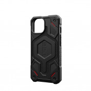 Urban Armor Gear Monarch Pro Kevlar Case - удароустойчив хибриден кейс с MagSafe за iPhone 15 (черен-кевлар) 12