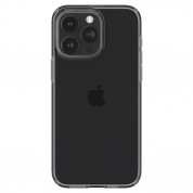 Spigen Crystal Flex Case - тънък качествен силиконов (TPU) калъф за iPhone 15 Pro (сив)  2