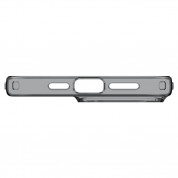 Spigen Crystal Flex Case - тънък качествен силиконов (TPU) калъф за iPhone 15 Pro (сив)  6