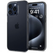 Spigen Crystal Flex Case - тънък качествен силиконов (TPU) калъф за iPhone 15 Pro (сив) 