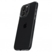 Spigen Crystal Flex Case - тънък качествен силиконов (TPU) калъф за iPhone 15 Pro (сив)  11