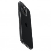 Spigen Crystal Flex Case - тънък качествен силиконов (TPU) калъф за iPhone 15 Pro (сив)  10