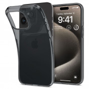 Spigen Crystal Flex Case - тънък качествен силиконов (TPU) калъф за iPhone 15 Pro (сив)  1