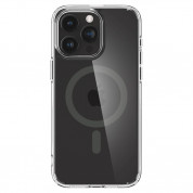 Spigen Ultra Hybrid MagSafe Case - хибриден кейс с висока степен на защита с MagSafe за iPhone 15 Pro (прозрачен-графит)  2